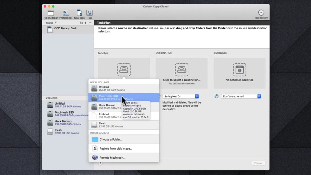 Carbon Copy Cloner screenshot 2